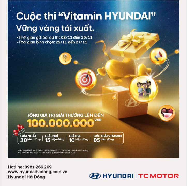 THỂ LỆ CUỘC THI &ldquo;VITAMIN HYUNDAI&rdquo; _ &ldquo;Vững V&agrave;ng T&aacute;i Xuất!&rdquo;