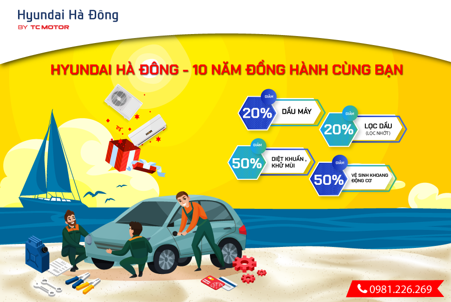 HYUNDAI H&Agrave; Đ&Ocirc;NG - 10 NĂM ĐỒNG H&Agrave;NH C&Ugrave;NG BẠN